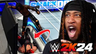 WWE 2K24 MyRISE #4 - THIS CASKET MATCH vs KANE ALMOST ENDED MY CAREER!