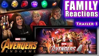 Avengers 4 Official Trailer 1 | FAMILY Reactions