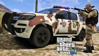 GTA V PMBA - BANDIDOS ASSALTAM CASA LOTÉRICA E TROCAM TIROS COM A CIPE CAATINGA | CHEVROLET S10 2019