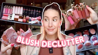 decluttering more than half of my blush collection!