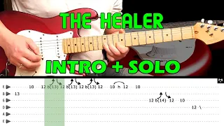 THE HEALER - Guitar lesson - intro, chords and solo (with tabs) - John Lee H. & Carlos Santana