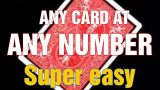 The easiest  any card at any number. for BEGINNERS