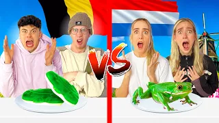 CANDY VS REAL FOOD CHALLENGE!😰 (België🇧🇪 vs Nederland🇳🇱)