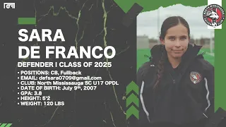 Sara De Franco 2023 Soccer Highlights