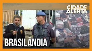 Policiais civis e militares fazem operação contra o tráfico na comunidade Brasilândia em SP