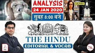 The Hindu Editorial Analysis | By Ankit Mahendras & Yashi Mahendras | 24 JAN 2020 | 8:00 AM