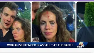 Woman sentenced in assault at The Banks