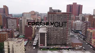 Johannesburg CBD Drone 1: Stock Footage Aerial shot of South African city street view: Johannesburg