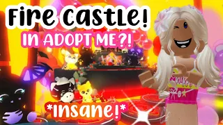 A FIRE CASTLE IN ADOPT ME?!😱🏰🔥*Insane Build!*MimilaMeow!#adoptmeroblox #preppyadoptme #preppyroblox