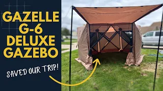 Gazelle G6 Deluxe 6-Sided Portable Gazebo - this Gazebo will extend your camping season!