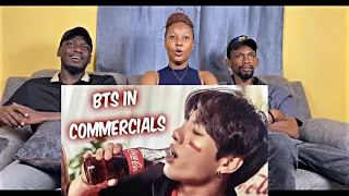 Twinkles Reaction to BTS In Commercials Compilation