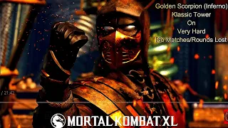 Mortal Kombat XL - Golden Scorpion (Inferno) Klassic Tower On Very Hard No Matches/Rounds Lost