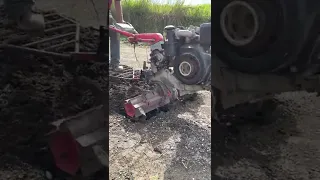 Roto Tiller/Cultivator Breaking Up VERY HARD Ground - #shorts