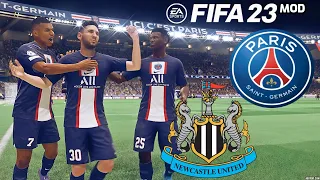 PSG vs NEWCASTLE FIFA 23 MOD PS5 Realistic Gameplay & Graphics Ultimate Difficulty Career