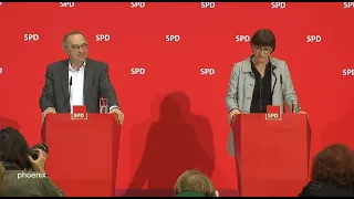 Parteipressekonferenz der SPD mit Saskia Esken und Norbert Walter-Borjans