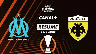 Le résumé de Marseille / AEK Athènes - Ligue Europa 2023-24 (J3)