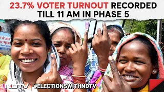 Voting Percentage Today | Phase 5 Voting In 49 Lok Sabha Seats Records 23.7% Turnout Till 11 am