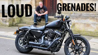 Review of Vance & Hines Mini Grenades! INSANE! Harley-Davidson Iron 883