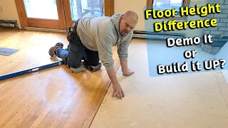 What to do when Floors are Different Heights | Vinyl Plank Installation