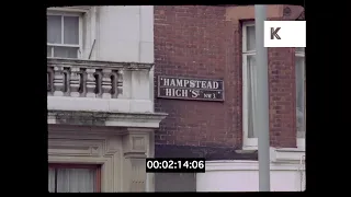1970s London, Hampstead High Street GVs, Street Signs, 35mm