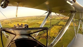 Warbird primary training - STALL recognition - SHORT field LANDING - STEARMAN Flying