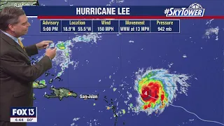 Hurricane Lee continues over Atlantic as Cat 4 storm