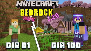 SOBREVIVI 100 DIAS NO MINECRAFT BEDROCK EDITION 1.20 - O FILME