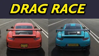 Porsche 911 GT2 RS vs 911 GT3 RS   Forza Horizon 4   | Drag Race!