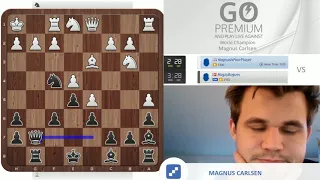 Magnus Carlsen vs. chess24 user MagnusIsPoorPlayer