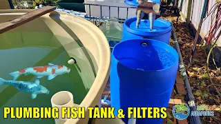 New Aquaponics System | Plumbing The Fish Tank, Solids Settler & Bio Filter
