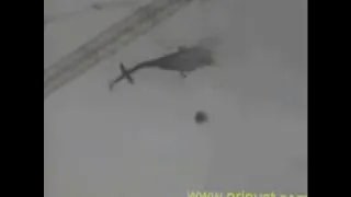 Крушение вертолета МИ-8 на Чернобыльской АЭС при ликвидации последствий.