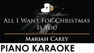 Mariah Carey - All I Want For Christmas Is You - Piano Karaoke Instrumental Cover with Lyrics