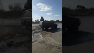 skids in the mud in my v6 hilux surf at the willows