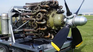 Big Old RADIAL AIRPLANE ENGINES Cold Start and Sound 4