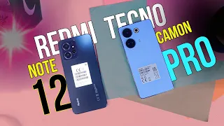Tecno Camon 20 Pro Vs Redmi Note 12 🔥Full Comparison - Speed Test & Camera Test | Hindi/Urdu