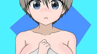 Uzaki Chan bathing  ( a parody of animation )