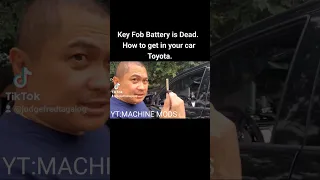 how to get in when your key fob battery is dead #toyota #hilux #fortuner