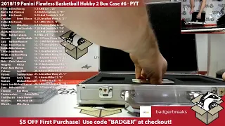 2018/19 Panini Flawless Basketball Hobby 2 Box Case #6 - PICK YOUR TEAM