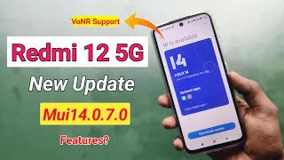 Redmi 12 5G New Update Miui 14.0.7.0 | Redmi 12 5G VoNR Support Jio Update Features | Poco M6 Pro 5G