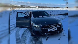 Audi A8 Quattro Snow And Ice Test BAD ENDING 😅 #shorts #cars
