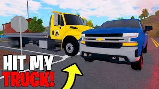 OMB Gaming HIT me with a TOW TRUCK!! - ERLC Roblox Liberty County