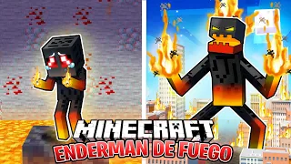 ¡Sobreviví 100 DÍAS como un ENDERMAN DE FUEGO en Minecraft!