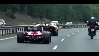 Ferrari on the road