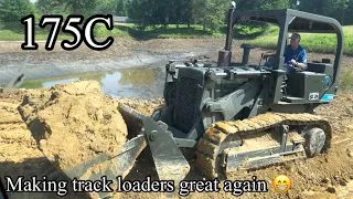 Day 3 pond build fun on the homestead testing out the IH 175C track loader and more @C_CEQUIPMENT