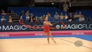 Ganna RIZATDINOVA (UKR) 2015 Rhythmic Worlds Stuttgart - Qualifications Ribbon