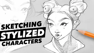 Sketching Stylized Characters | Speed Drawing