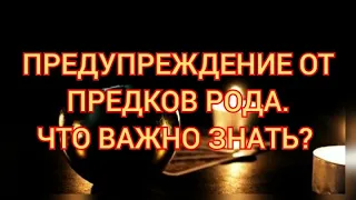 ❗ПРЕДУПРЕЖДЕНИЕ ОТ ПРЕДКОВ РОДА. ЧТО ВАЖНО ЗНАТЬ❓⚡