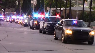 Police Officers and Firefighters Give a Shout Out to the Medical Workers at Cedars-Sinai Hospital