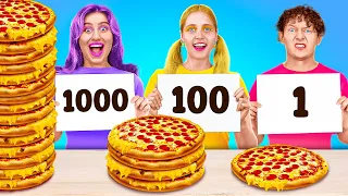 100 Layers of Food Challenge | Crazy Challenge by BamBamBoom Challenge