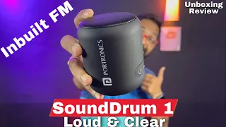 PORTRONICS SoundDrum 1 | Bluetooth Speaker | inbuilt FM | Simply Loud & Clear